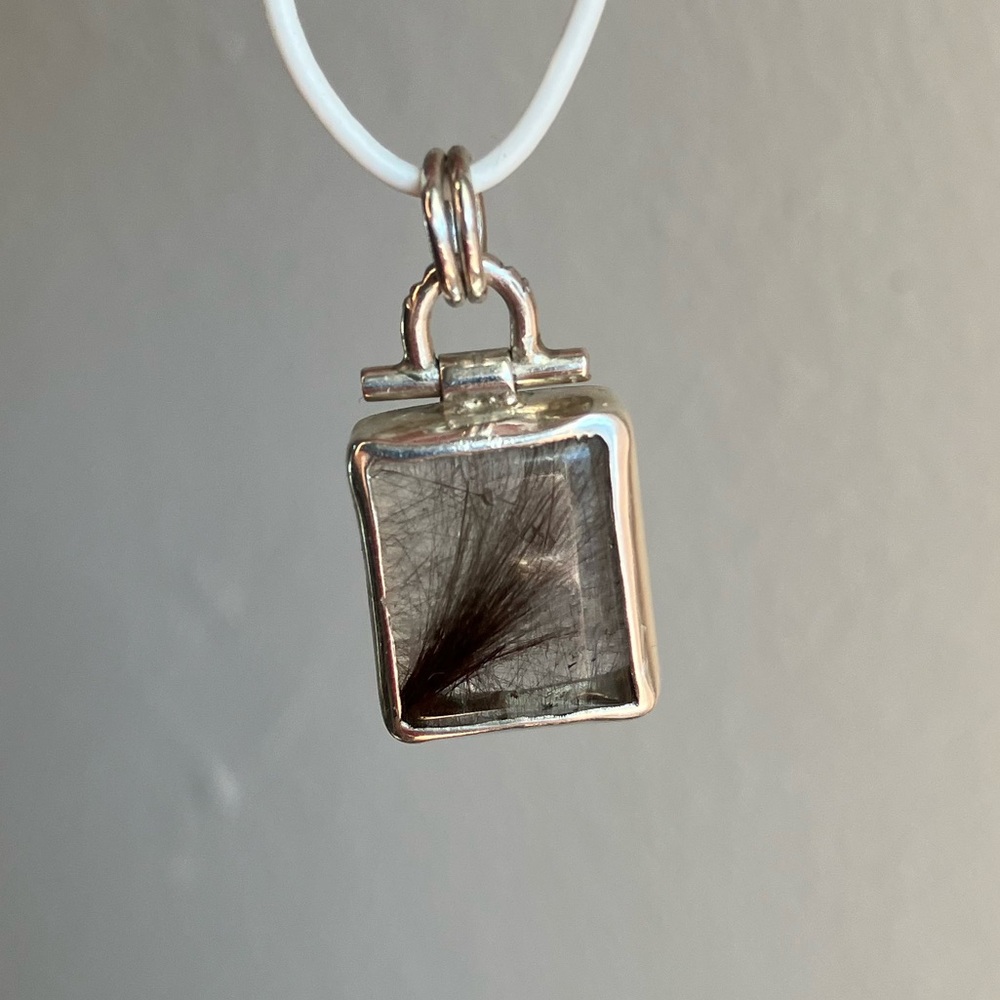 Copper Rutilated Quartz Sterling Silver Pendant